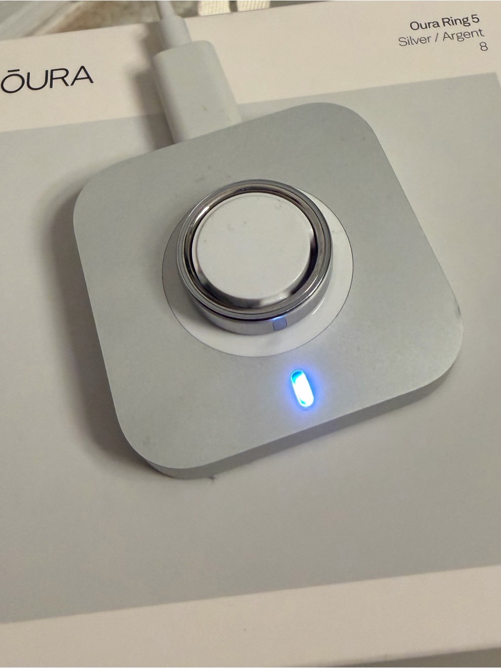 Oura Ring 5 - Silver Size 8